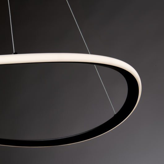 Sospensione Moderna Darwin Plastica Nera Led 40W Dimmerabile 3000-4000-6000K