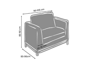 Copridivano Fodera Telo Protezione Divano Con Laccetti Fiocco Disegno Lord - Poltrona - Tortora