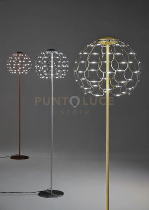 LAMOI LAMPADA DA TERRA RAME A LED 2700K 5468LM 49W DIMMERABILE H.174CM