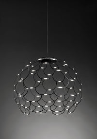 LAMOI LAMPADARIO A SOSPENSIONE MEDIA NERA D.60CM 2700K 8035LM 72W DIMMERABILE TRIAC