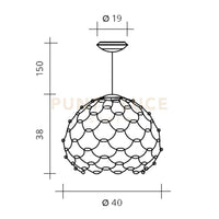 LAMOI LAMPADARIO A SOSPENSIONE PICCOLA RAME D.40CM 2700K 5468LM 49W DIMMERABILE TRIAC