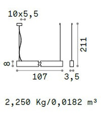 LAMPADA A SOSPENSIONE STEEL SP WIDE BK 4000K
