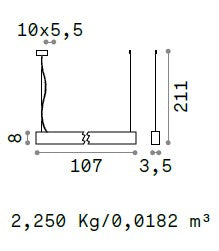 LAMPADA A SOSPENSIONE STEEL SP WIDE WH 3000K