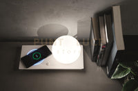LAMPADA DA COMODINO MADAME BIANCO CON CARICATORE AD INDUZIONE PER CELLULARE LT.MADAME-BIANCO