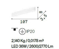 LAMPADA DA SOFFITTO STEEL PL WIDE WH 4000K