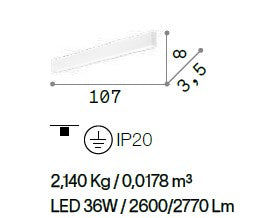 LAMPADA DA SOFFITTO STEEL PL WIDE WH 4000K