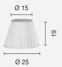 LUME PICCOLO GALA 1 LUCI ATTACCO E14 CRISTALLO E CROMO H.28+19CM