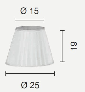 LUME PICCOLO GALA 1 LUCI ATTACCO E14 CRISTALLO E CROMO H.28+19CM