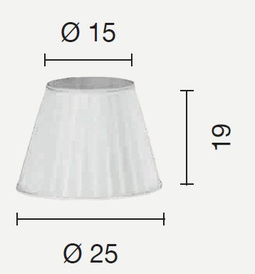 LUME PICCOLO GALA 1 LUCI ATTACCO E14 CRISTALLO E CROMO H.28+19CM