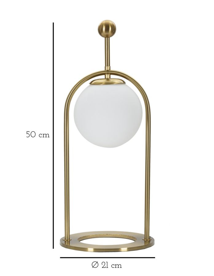LAMPADA DA TAVOLO GLAMY ARC -B- CM Ø 21X50
