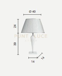 LUMETTO RAVEL CRISTALLO E CROMO ATTACCO E27 1 LUCE H.39+24CM