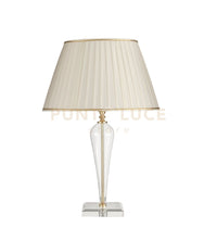 LUMETTO RAVEL CRISTALLO E ORO ATTACCO E27 1 LUCE H.39+24CM