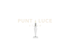 LUME PICCOLO PAGANINI BIANCO CROMO 1 LUCE ATTACCO E14 H.32CM