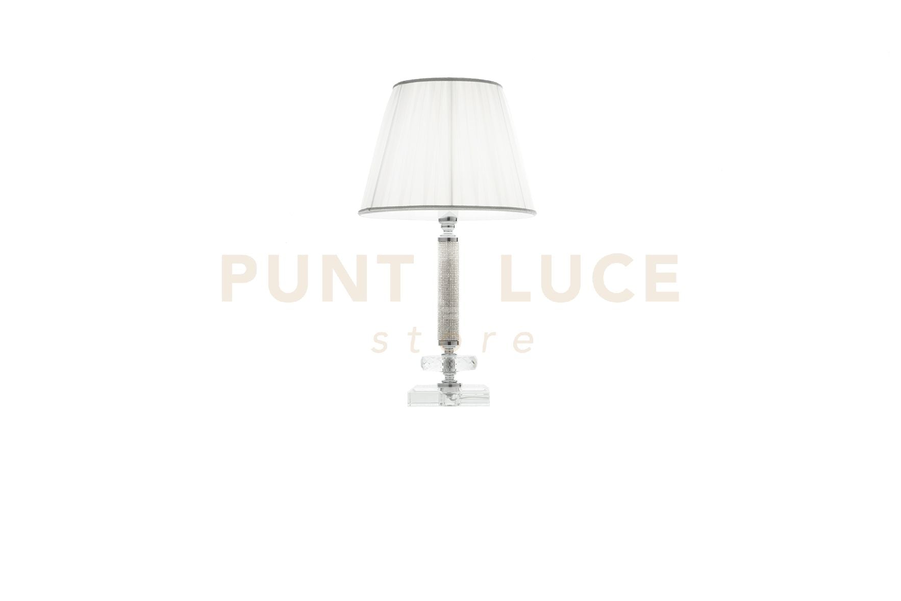 LUME PICCOLO DIDO  1 LUCE CRISTALLO E CROMO ATTACCO E14 D.25CM