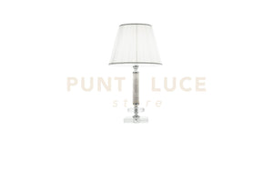 LUME PICCOLO DIDO  1 LUCE CRISTALLO E CROMO ATTACCO E14 D.25CM