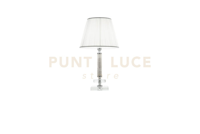 LUME PICCOLO DIDO  1 LUCE CRISTALLO E CROMO ATTACCO E14 D.25CM