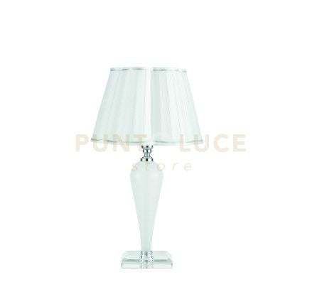 LUME PICCOLO DEBUSSY BIANCO E CROMO 1 LUME ATTACCO E14 CON PARALUME
