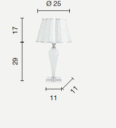 LUME PICCOLO DEBUSSY BIANCO E CROMO 1 LUME ATTACCO E14 CON PARALUME
