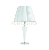 LUME GRANDE DEBUSSY BIANCO E CROMO 1 LUME ATTACCO E27 CON PARALUME