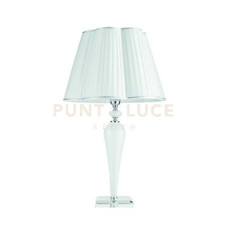 LUME GRANDE DEBUSSY BIANCO E CROMO 1 LUME ATTACCO E27 CON PARALUME
