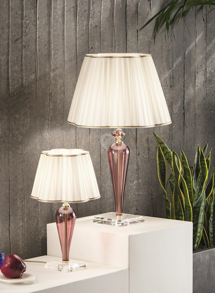 LUME GRANDE DEBUSSY BORGOGNA E ORO 1 LUME ATTACCO E27 CON PARALUME