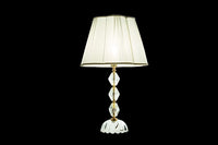 LUME/G BRIGIDA 1 LUCE ATTACCO E27 H.40+26CM IN CRISTALLO E ORO PARALUME AVORIO E ORO