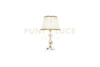 LUME/P BRIGIDA 1 LUCE ATTACCO E14 H.27+17CM IN CRISTALLO E ORO PARALUME AVORIO E ORO