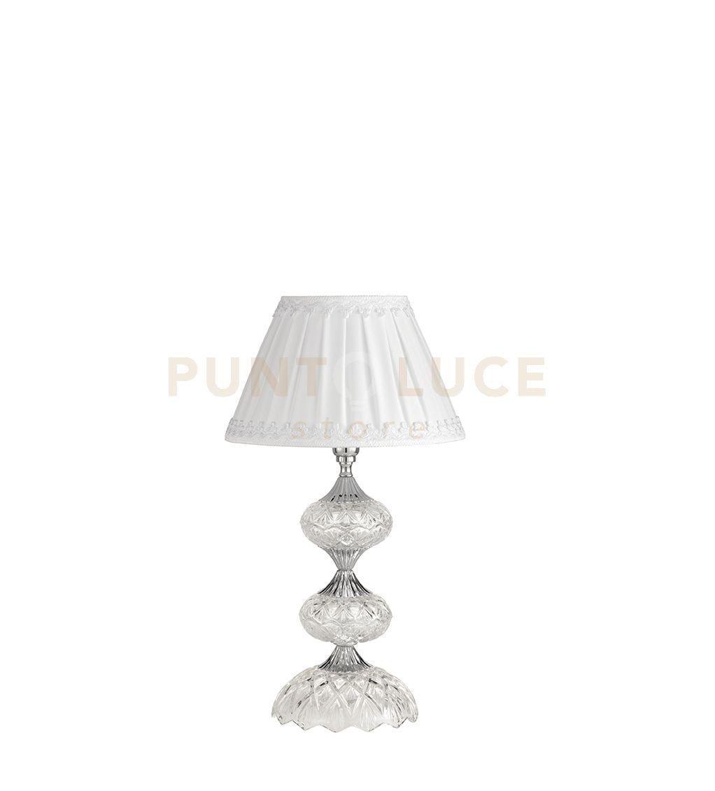 DALLAS LUME PICCOLO CROMO E CRISTALLO CON PARALUME D.25CM 1 LUCE ATTACCO E14