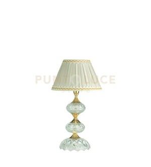 DALLAS LUME PICCOLO ORO E CRISTALLO CON PARALUME D.25CM 1 LUCE ATTACCO E14