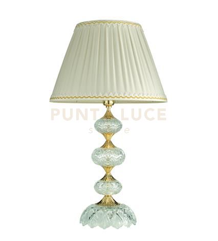 LUME/G. DALLAS ORO E CRISTALLO CON PARALUME D.40CM 1 LUCE ATTACCO E28