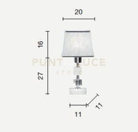 LUME/P LIVIA LUME 1 LUCE OTTANIO- TRASPARENTE E CROMO ATTACCO E14 PARALUME L.20CM
