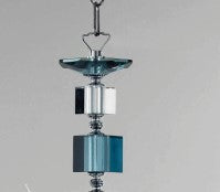 LUME/P LIVIA LUME 1 LUCE OTTANIO- TRASPARENTE E CROMO ATTACCO E14 PARALUME L.20CM