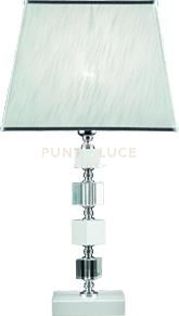 LUME/G LIVIA LUME 1 LUCE BIANCO- TRASPARENTE E CROMO ATTACCO E27 CON PARALUME L.33CM