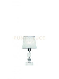 LUME/P LIVIA LUME 1 LUCE BIANCO- TRASPARENTE E CROMO ATTACCO E14 PARALUME L.20CM