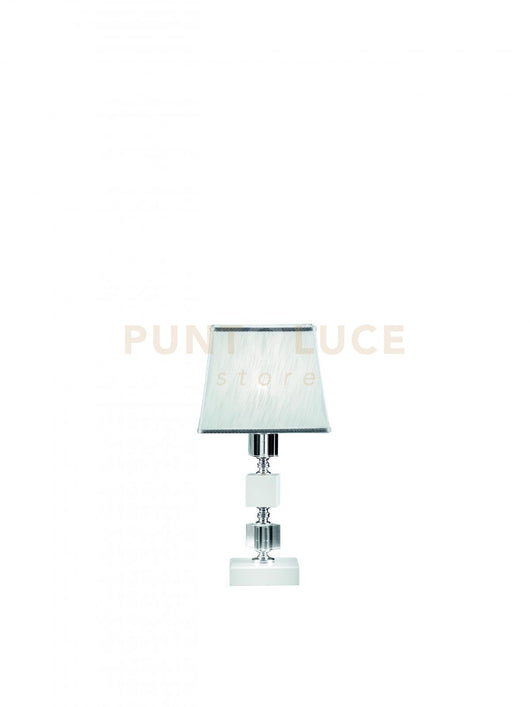 LUME/P LIVIA LUME 1 LUCE BIANCO- TRASPARENTE E CROMO ATTACCO E14 PARALUME L.20CM