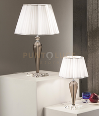 LUME GRANDE DEBUSSY FUME' E CROMO 1 LUME ATTACCO E27 CON PARALUME