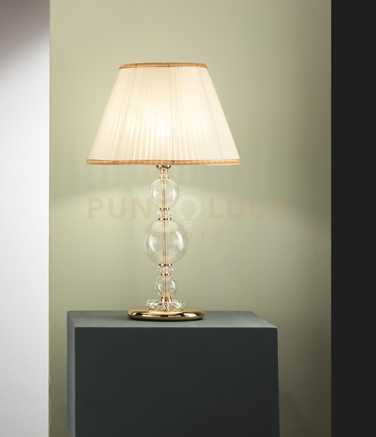 LUME GRANDE BACH CRISTALLO E ORO 1 LUCE ATTACCO E27