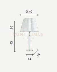 LUME GRANDE DEBUSSY TRASPARENTE E ORO 1 LUME ATTACCO E27 CON PARALUME