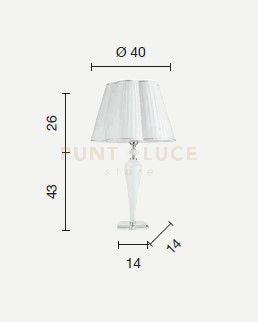 LUME GRANDE DEBUSSY TRASPARENTE E ORO 1 LUME ATTACCO E27 CON PARALUME