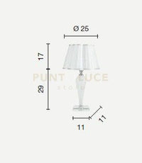 LUME PICCOLO DEBUSSY OTTANIO E CROMO 1 LUME ATTACCO E14 CON PARALUME