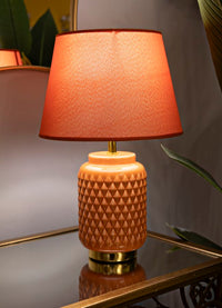 LAMPADA DA TAVOLO SQUARE ARANCIONE CM Ø 28X44