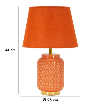 LAMPADA DA TAVOLO SQUARE ARANCIONE CM Ø 28X44