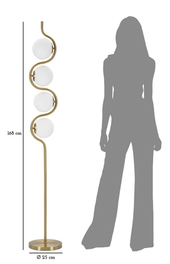 LAMPADA DA TERRA GLAMY S 4 LUCI CM Ø 25X165