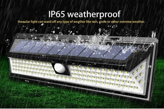 LAMPADA FARETTO APPLIQUE PANNELLO SOLARE RICARICABILE 190 LED ESTERNO INTERNO