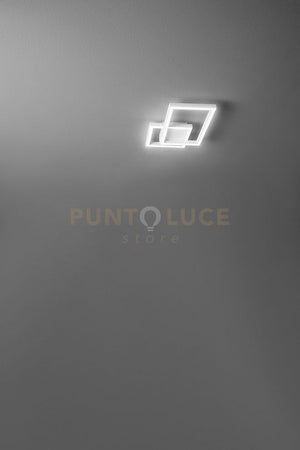 Cross Plafoniera in alluminio verniciato bianco 2 riquadri LED 20W 1500LM CCT 3000K 4000K 6000K