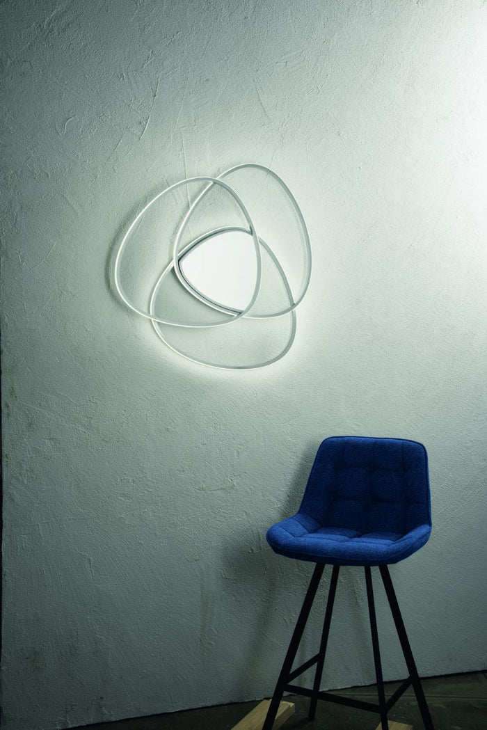 PLAFONIERA ROSE MEDIA SILVER 4000K 5685lm 70w DIMMERABILE D.67CM