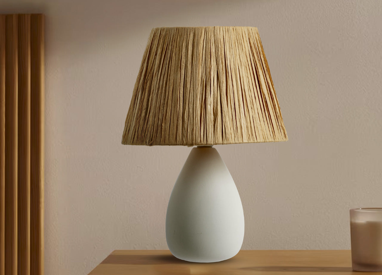 Lampada Da Tavolo Comodino Ricaricabile Accensione On/Off Modello Argo - Lampada - Bianco