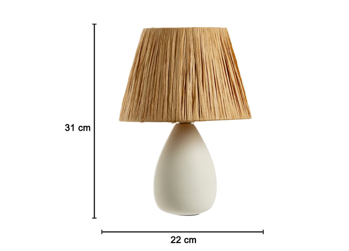 Lampada Da Tavolo Comodino Ricaricabile Accensione On/Off Modello Argo - Lampada - Bianco