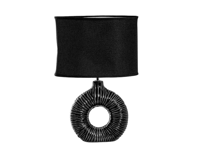 Lampada Da Tavolo Comodino Ricaricabile Accensione On/Off Modello Idra - Lampada - Nero