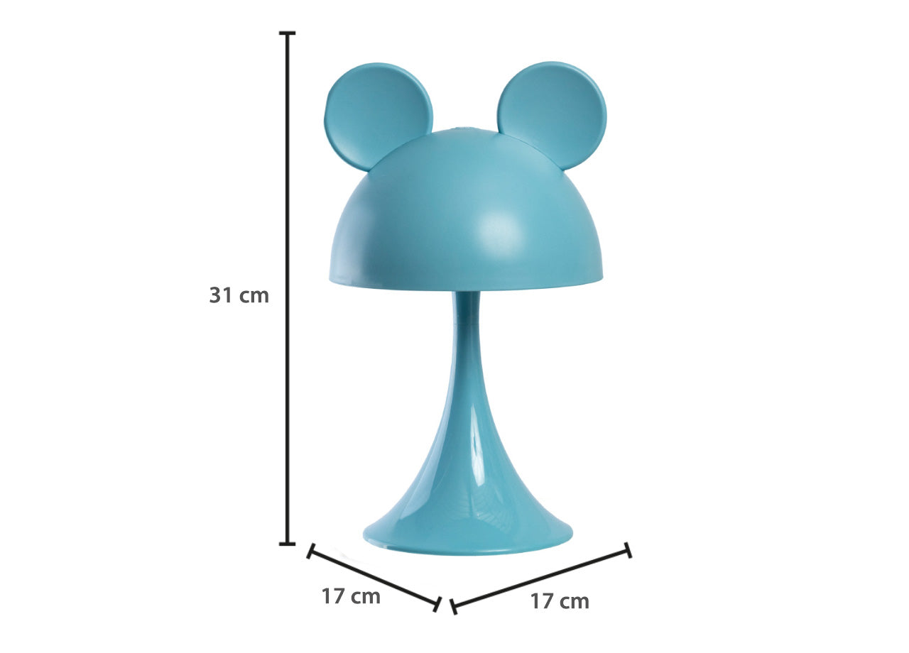 Lampada Led Per Bambini Da Tavolo Comodino Ricaricabile Modello Simply Mouse - Lampada - Azzurro